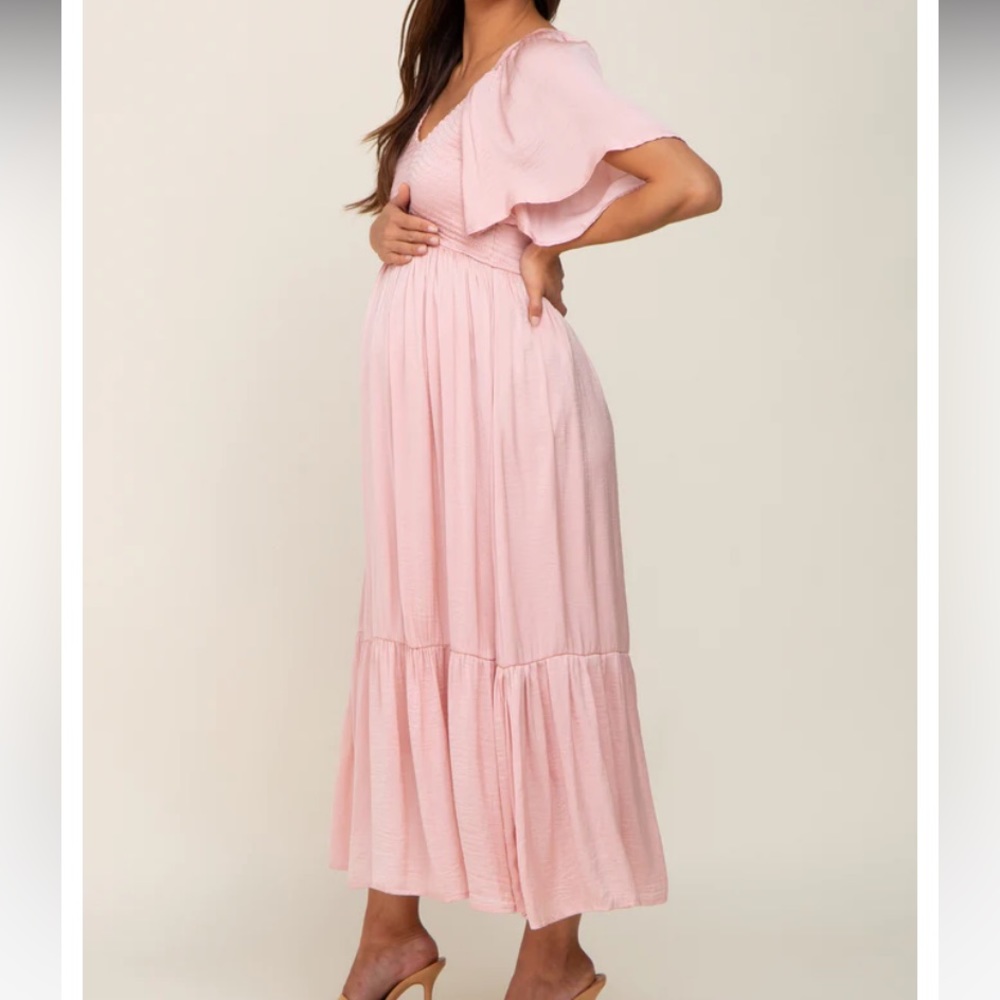 Elegant Pink Maxi Dress